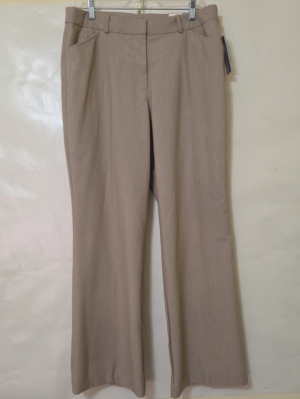 Worthington Women's Light Brown Modern Fit Trouser Leg Dress Pants - Size 14 NEW